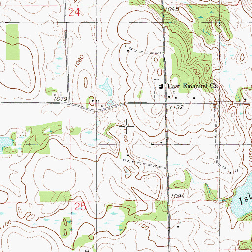 Topographic Map of Polk County Waterfowl Production Area, WI