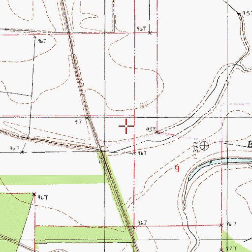 Topographic Map of Red River National Wildlife Refuge, LA