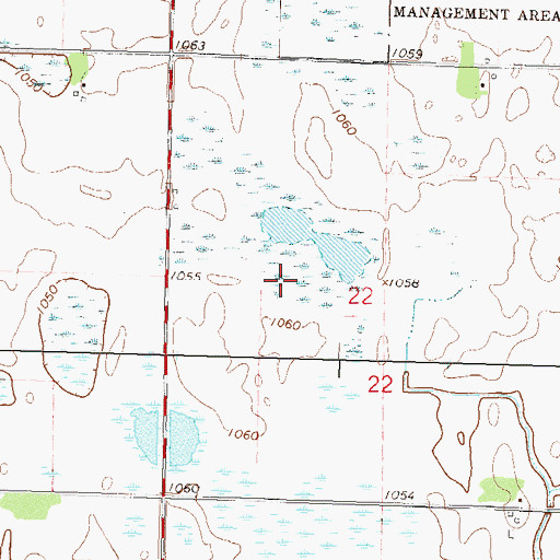 Topographic Map of Renville County Waterfowl Production Area, MN