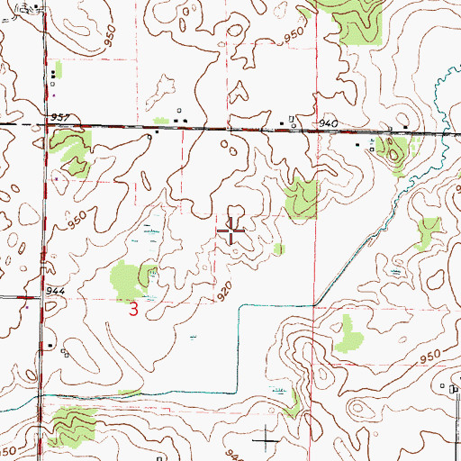 Topographic Map of Rock County Waterfowl Production Area, WI