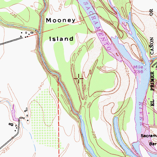 Topographic Map of Sacramento River National Wildlife Refuge, CA