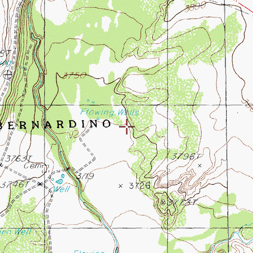 Topographic Map of San Bernardino National Wildlife Refuge, AZ