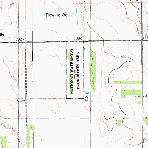 Topographic Map of Sanborn County Waterfowl Production Area, SD