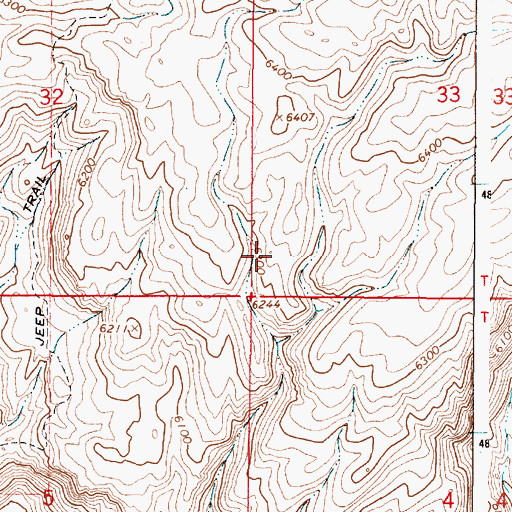 Topographic Map of Sand Creek Elk Refuge, ID