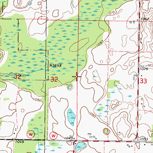 Topographic Map of Sheboygan County Waterfowl Production Area, WI