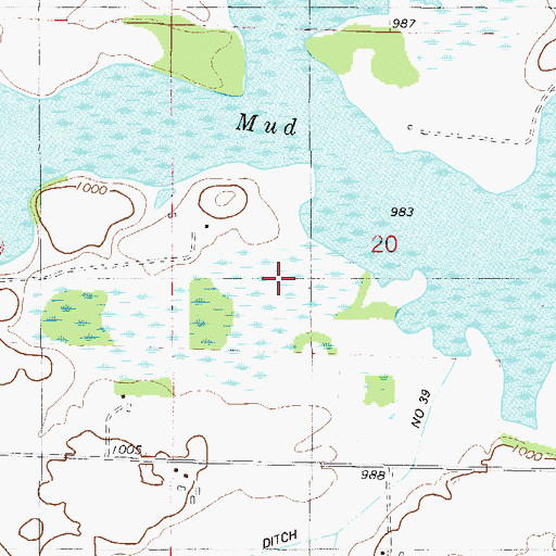 Topographic Map of Sibley County Waterfowl Production Area, MN