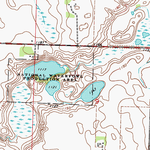 Topographic Map of Stevens County Waterfowl Production Area, MN