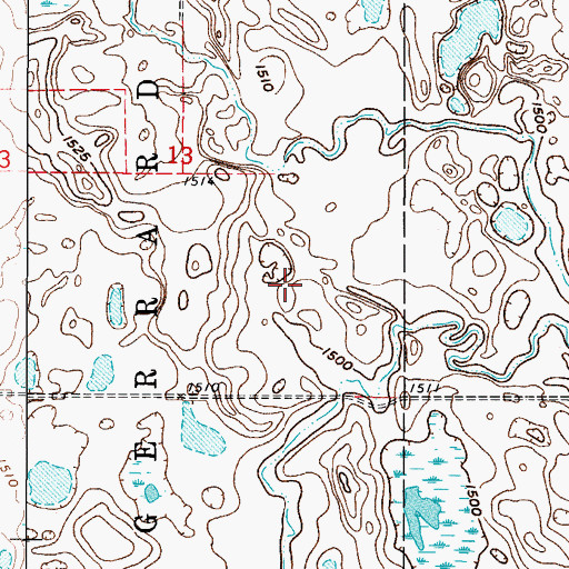 Topographic Map of Towner County Waterfowl Production Area, ND
