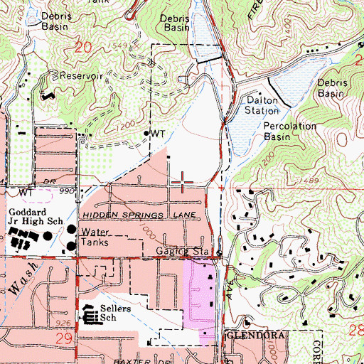 Topographic Map of Dalton Forest Service Facility, CA