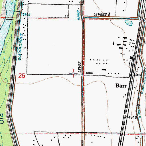 Topographic Map of Valle De Oro National Wildlife Refuge, NM