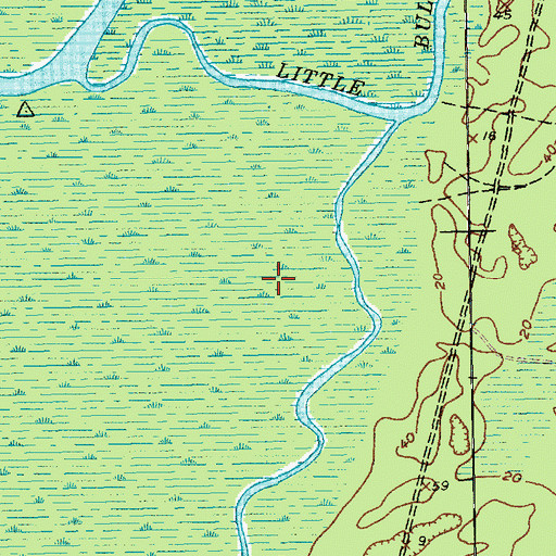 Topographic Map of Waccamaw National Wildlife Refuge, SC