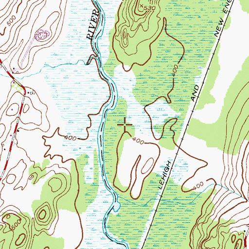 Topographic Map of Wallkill River National Wildlife Refuge, NJ