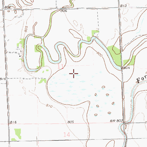 Topographic Map of Walsh County Waterfowl Production Area, ND