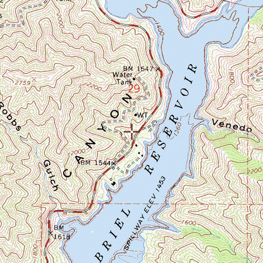 Topographic Map of Wild Honeybee Plantation, CA