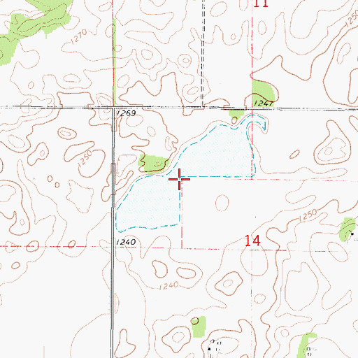 Topographic Map of Winnebago County Waterfowl Production Area, IA