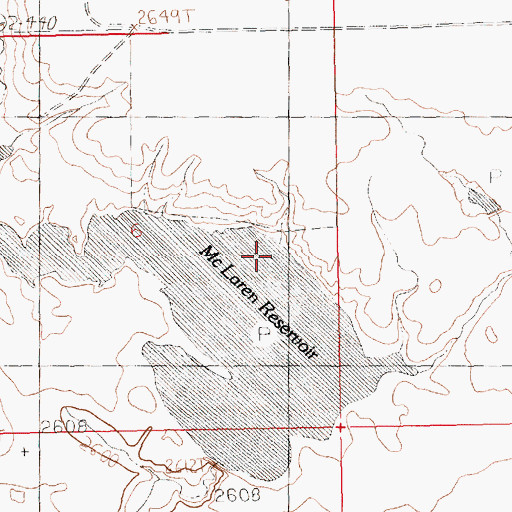 Topographic Map of Blaine County Waterfowl Production Area, MT