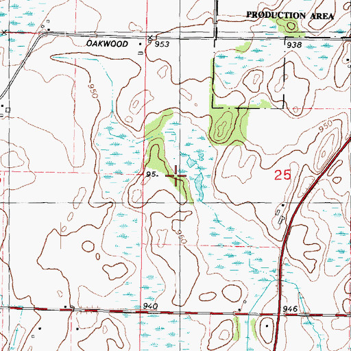 Topographic Map of Dodge County Waterfowl Production Area, WI
