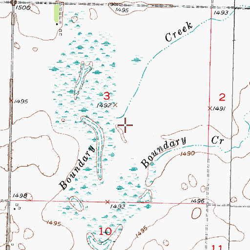 Topographic Map of Bottineau County Waterfowl Production Area, ND