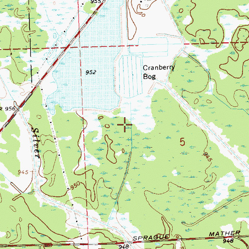 Topographic Map of Necedah Wildlife Management Area, WI
