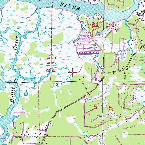 Topographic Map of Crystal River National Wildlife Refuge, FL
