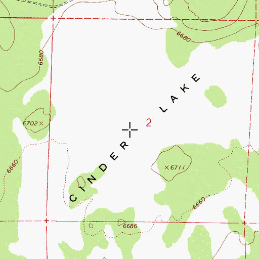 Topographic Map of Cinder Lake, AZ