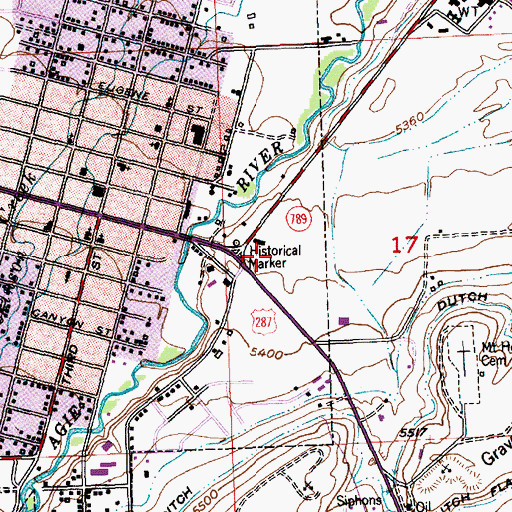 Topographic Map of Lander Post Office, WY