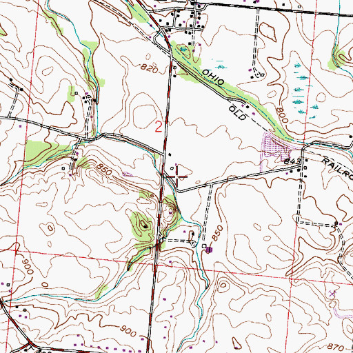 Topographic Map of Alspach Boving Cemetery, OH