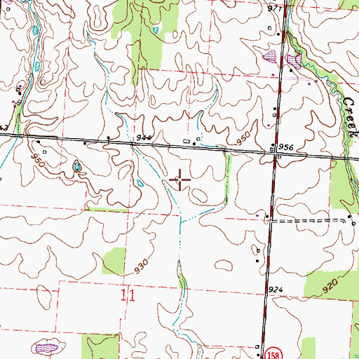Topographic Map of Alt - Turril Cemetery, OH