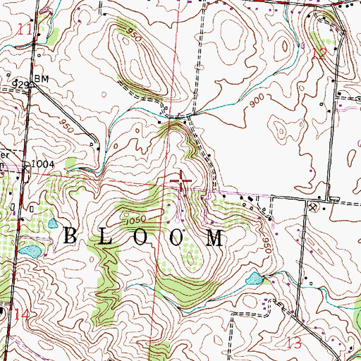 Topographic Map of Coffman Cemetery, OH