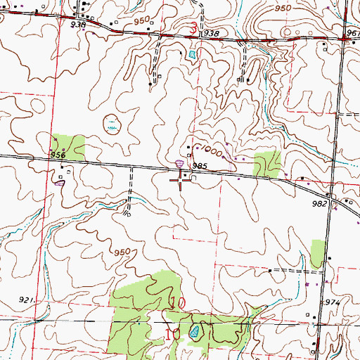 Topographic Map of Bollinger Family Cemetery, OH