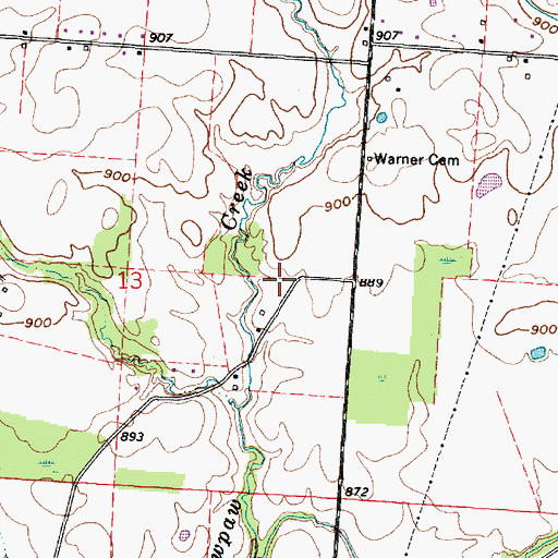 Topographic Map of Kumler Cemetery, OH