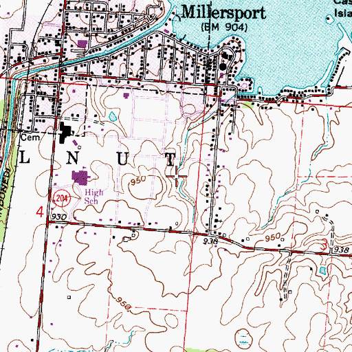 Topographic Map of Murphy - Whitaker Cemetery, OH