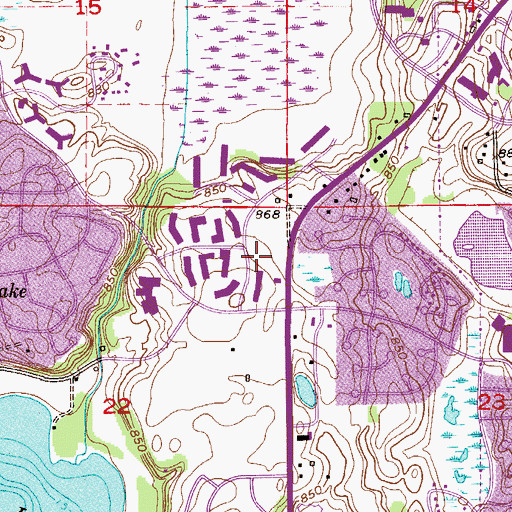 Topographic Map of Eden Prairie Post Office, MN