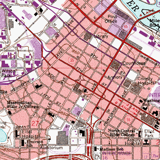 Topographic Map of Loop Post Office, MN