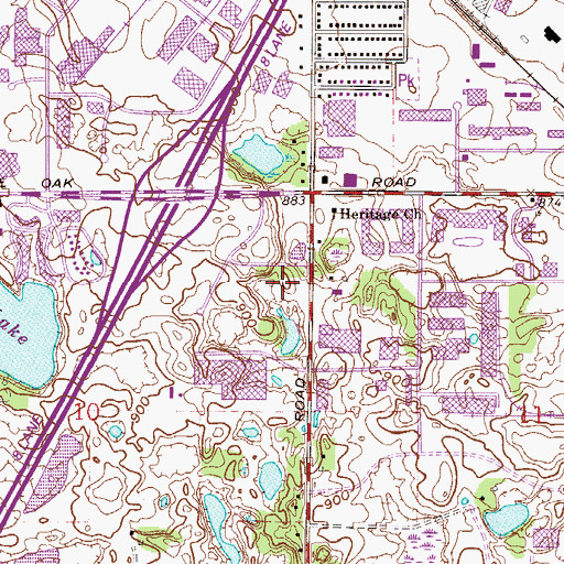 Topographic Map of Eagan Post Office, MN