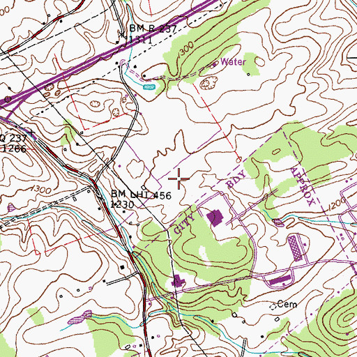Topographic Map of Jefferson County Sheriff's Office, TN