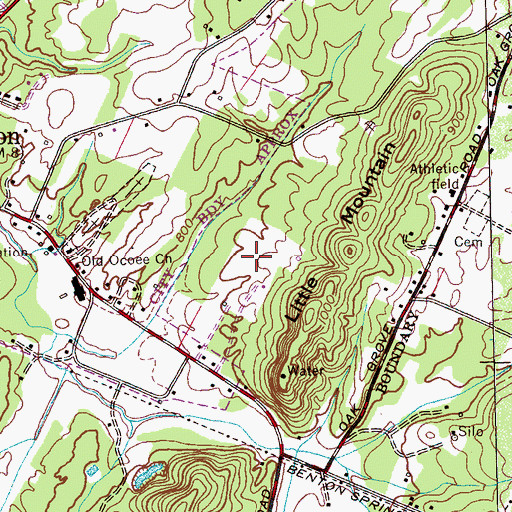Topographic Map of Polk County Sheriff's Office, TN