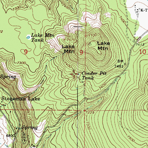 Topographic Map of Cinder Pit Tank, AZ