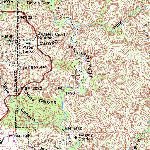 Topographic Map of Paul Little Picnic Area, CA