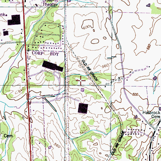 Topographic Map of Henderson County Sheriff's Offfice, TN