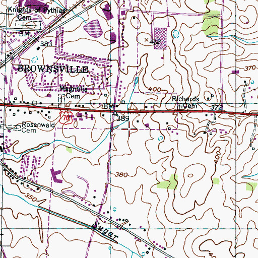 Topographic Map of Haywood County Sheriff's Office, TN