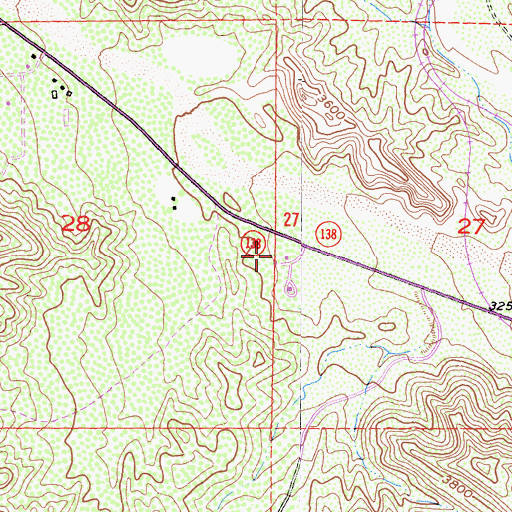 Topographic Map of Mormon Rocks Forest Service Station, CA