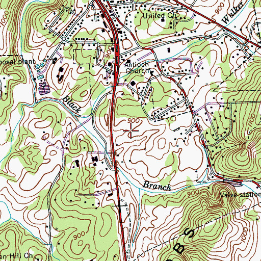 Topographic Map of McMinn County Sheriff's Office, TN