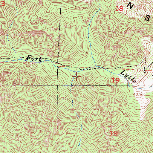 Topographic Map of Stone House Crossing Campground, CA