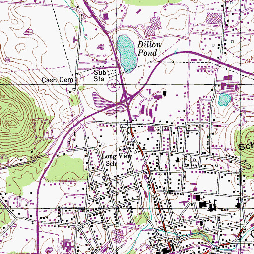 Topographic Map of Livingston Police Department, TN