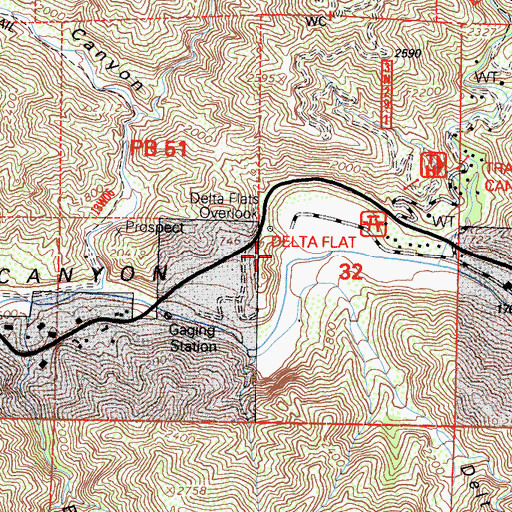 Topographic Map of Delta Flat Picnic Area, CA