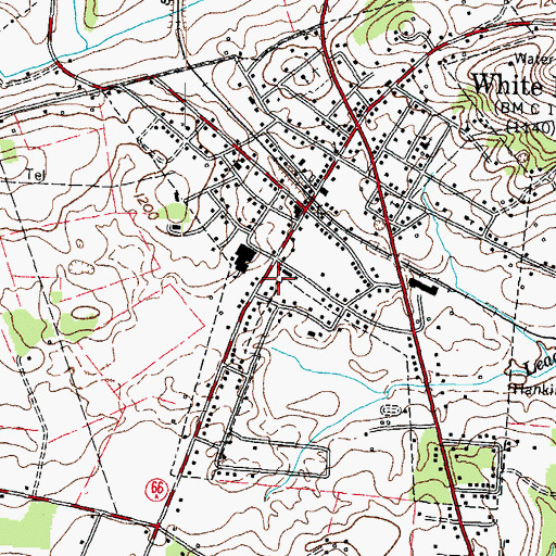 Topographic Map of White Pine Police Department, TN