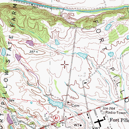 Topographic Map of West Tennessee State Penitentiary, TN