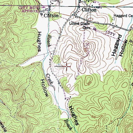 Topographic Map of South Central Correctional Facility, TN