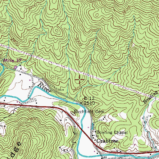 Topographic Map of Northeast Correctional Complex Carter County Annex, TN